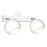 Lampara Aplique Techo Pared 2 Luces Spot Barral Moderno E27 Color Blanco/cromo