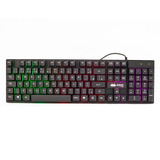 Teclado Gamer Usb Luminoso Rgb Abnt2 Anti Respingos D'água