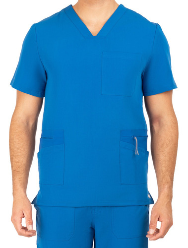 Polera Hombre Scorpi Advance -azul Rey- Uniformes Clínicos