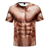 Camiseta Con Estampado 3d De Cuerpo Musculoso Camiseta De Ve