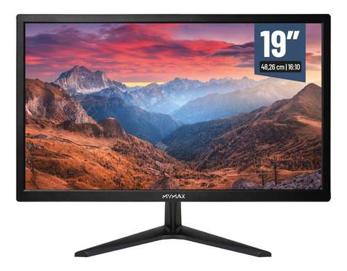 Monitor 19' Polegadas Hd Led 60hz Hdmi Vga 3.6ms Preto Mymax 110v/220v