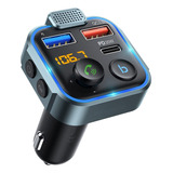 Receptor Bluetooth Y Transmisor Fm Auto Carga Qc3.0 Y Tipo C