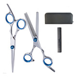 Kit De Tijeras Para Cortar El Pelo, 11 Piezas, Brocha, Acero