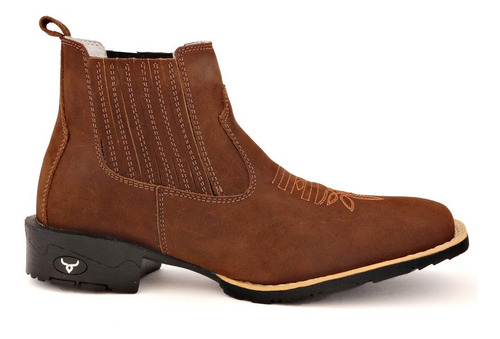 Botas Masculinas Country Texana Bico Quadrado Cano Curto