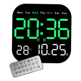 Reloj Despertador Digital Con Control Remoto, Reloj De Verde