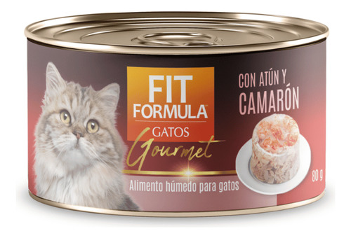 Fit Fórmula Gatos Gourmet Atún Y Camarón 80 Gr