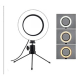 Ring Light De Mesa Blogueira Portátil Luminária De Led 6 Pol