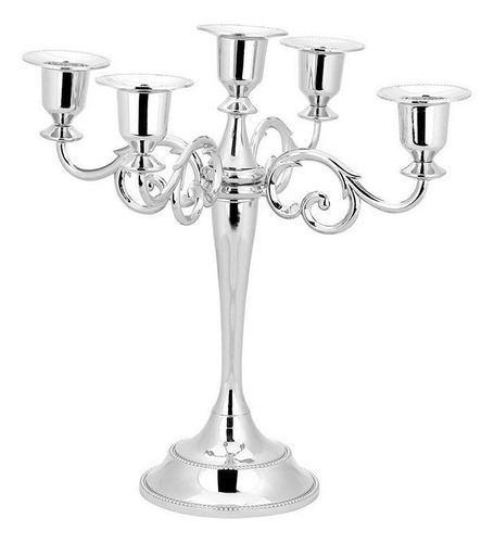 Portavelas De Metal, Candelabro De 5 Brazos, Pilar De Vela