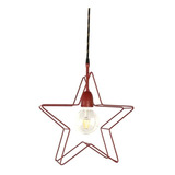 Lampara Colgante Estrella Hierro 1 Luz E27 Cod C007