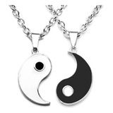Collar Hombre - Collar Mujer - Conjunto 2 En 1 Collar Distancia Yin Yang Parejas Amigos Familia Collar Acero Quirúrgico 