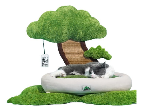 Pet-zeze Cama Multifuncional Para Gatos Con Tabla De Rascar