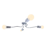 Araña Plafon 4 Luces Moderno Brazos Hierro Living Led E27