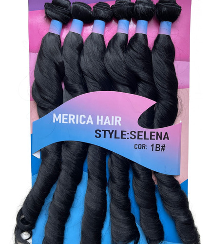 Cabelo 100% Orgânico Ondulado Selena Merica Hair 300grs 1pct