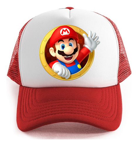 Gorra Roja Trucker - Super Mario Bros - Unisex - Gamer Juego