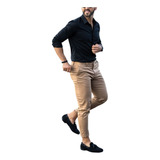 Pack X 2 Pantalon Corte Chino Chupin Gabardina Elastizados