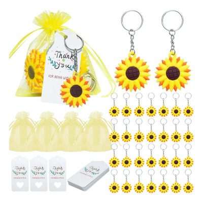 Llavero Con Diseño De Girasoles Para Regalo De Fiesta, 20 Un
