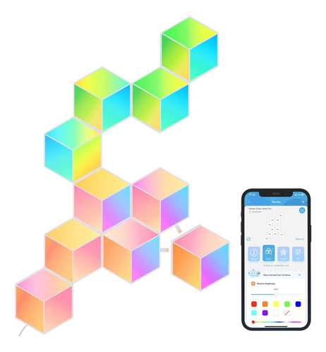 Paneles De Luz Hexagonales Rgbic 3d Con Wi-fi, Sincronizació