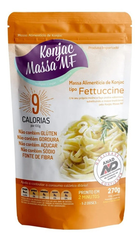 Macarrão De Konjac Fettuccine Konjac Massa Mf Sachê 200g