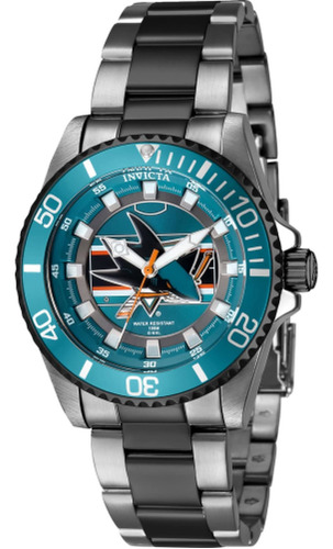 Reloj Invicta Nhl San Jose Sharks De Cuarzo Con Esfera Verde