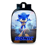 Mochila Escolar Infantil Super Sonic Modelo Pequeno