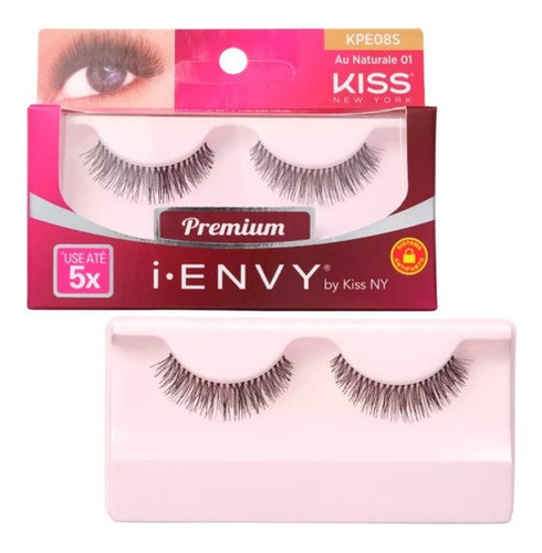 Cílios Postiços Kiss Ny Au Naturale 1  I-envy +brinde