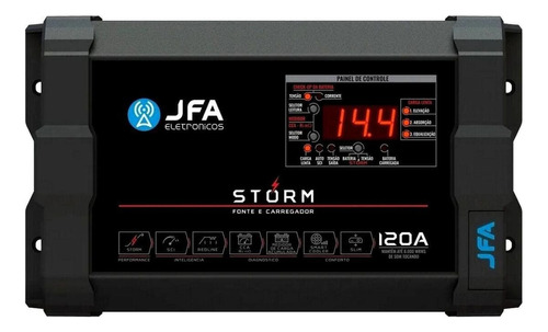 Fonte Automotiva Jfa Storm 120a Bivolt Com Medidor Cca E Sci