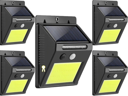 Pack X5 Foco Solar Exterior 48 Led Con Sensor De Movimiento
