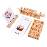 Juego De Ortografía J Wooden Reading Block L Ning, Montessor