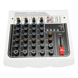 Placa De Sonido Mixer Professional De 4 Canales Usb Integrad