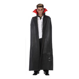 Capa Negra Dracula Disfraz Adulto 110cm Halloween Fiesta