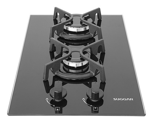 Cooktop Mesa De Vidro 2q À Gás Suggar Preto Fg2002fvp Bivolt