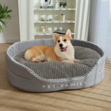 Cama Para Perros Medianos Y Grandes, Lavable, De Lujo, Dobl.