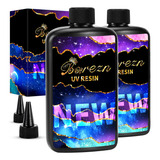 Bsrezn Resina Uv Dura De 17.64 Oz, Kit De Resina Epoxi De Cu