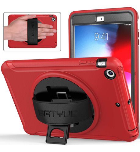 Batyue - Funda iPad Mini 1,2,3 Rojo