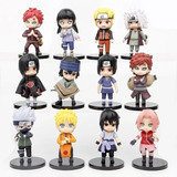 Kit 12 Boneco Naruto Hinata Sasuke Itachi Action Figure 8cm