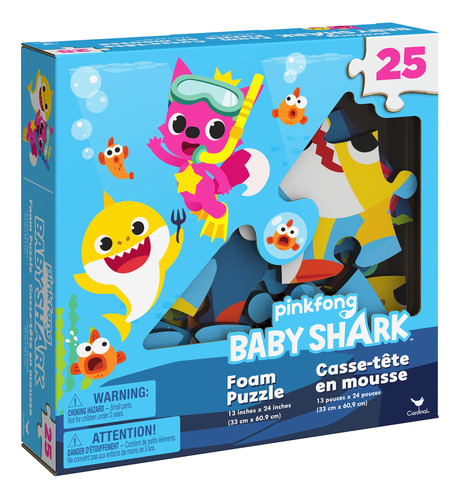 Puzle De Espuma Spin Master Pinkfong Baby Shark, 25 Piezas