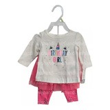 Conjunto De 2 Piezas Carters Para Niña 3 Meses Birthday Girl