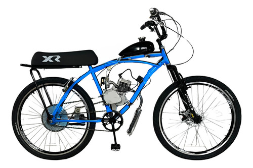 Bicicleta Bike Motorizada Banco Xr + Kit Motor 80cc Moskito Cor Azul Bebê Tamanho Do Quadro 17