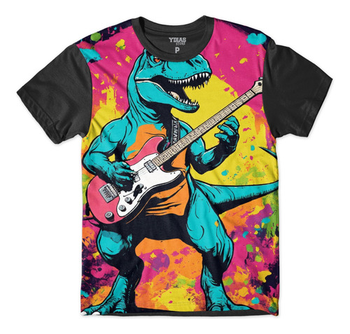 Camiseta Infantil Dinossauro Collors Music Moda Kids