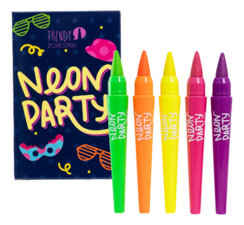 Kit X5 Pintucaritas Neon Niños