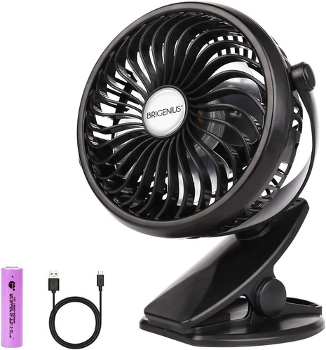 Ventilador Usb Brigenius Con Batería Recargable