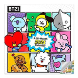 Calendario De Pared Bts 2021 Deluxe Con Set De 100 Stickers