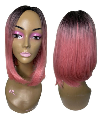 Peluca Corta De Fibra Sintética Cosplay Mujer Color Kimberly #1-pink