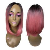 Peluca Corta De Fibra Sintética Cosplay Mujer Color Kimberly #1-pink