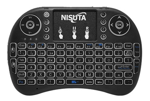 Mini Teclado Y Pad Mouse Wireless Nisuta Smart Tv Ns-wiktv76