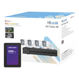 Kit Turbohd 1080p + Ssd 1 Tb Dvr 4 Ch 4 Cámaras A Color Color Negro