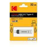 Kodak Memoria Usb Drive 3.2 Type-c Otg K273 32gb Plateado
