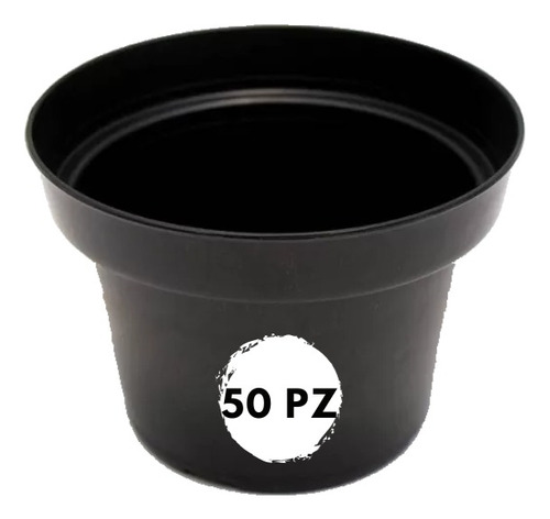 50 Macetas Rígidas 4 Pulgadas Para Invernadero Color Negro