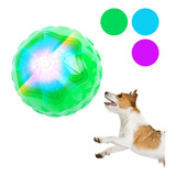 Pelota De Goma Para Perros Luz Led Y Chifle 9 Cm