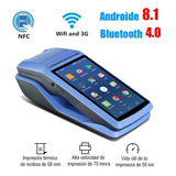 Pos Terminal Android 8.1 Pda Con Impresora Térmica Nfc 3g